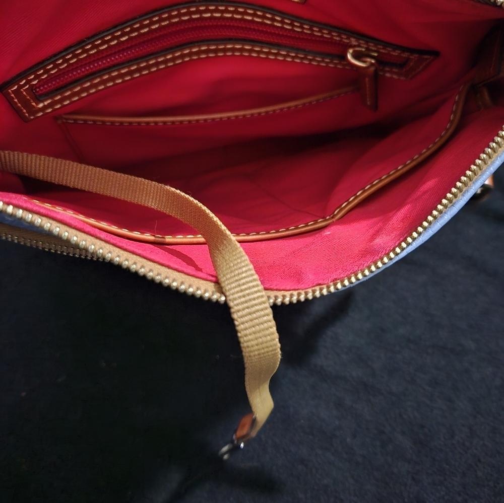 Dooney & Bourke Blue Pebble Leather Crossbody/Shoulder Bag - Picture 4 of 13